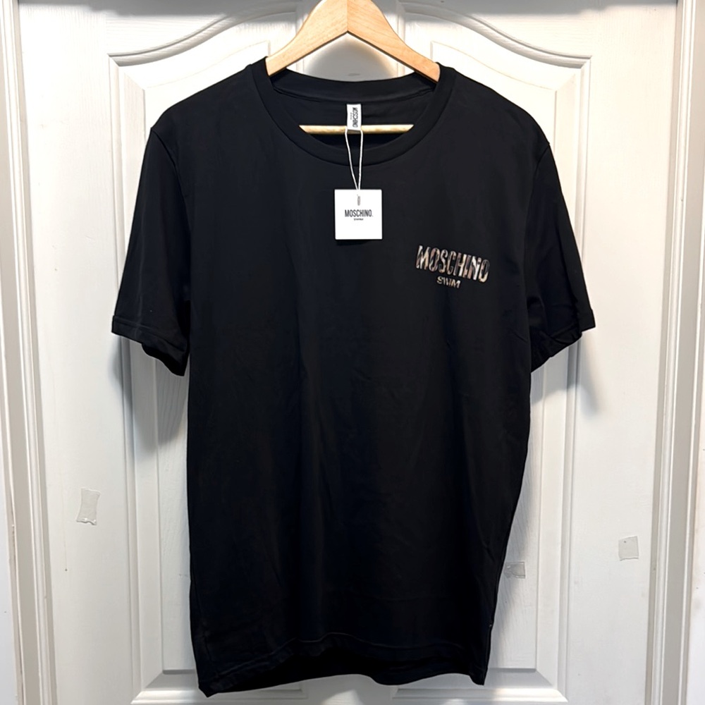 NWT - Moschino Men's Black T-Shirt (L)- Authentic
